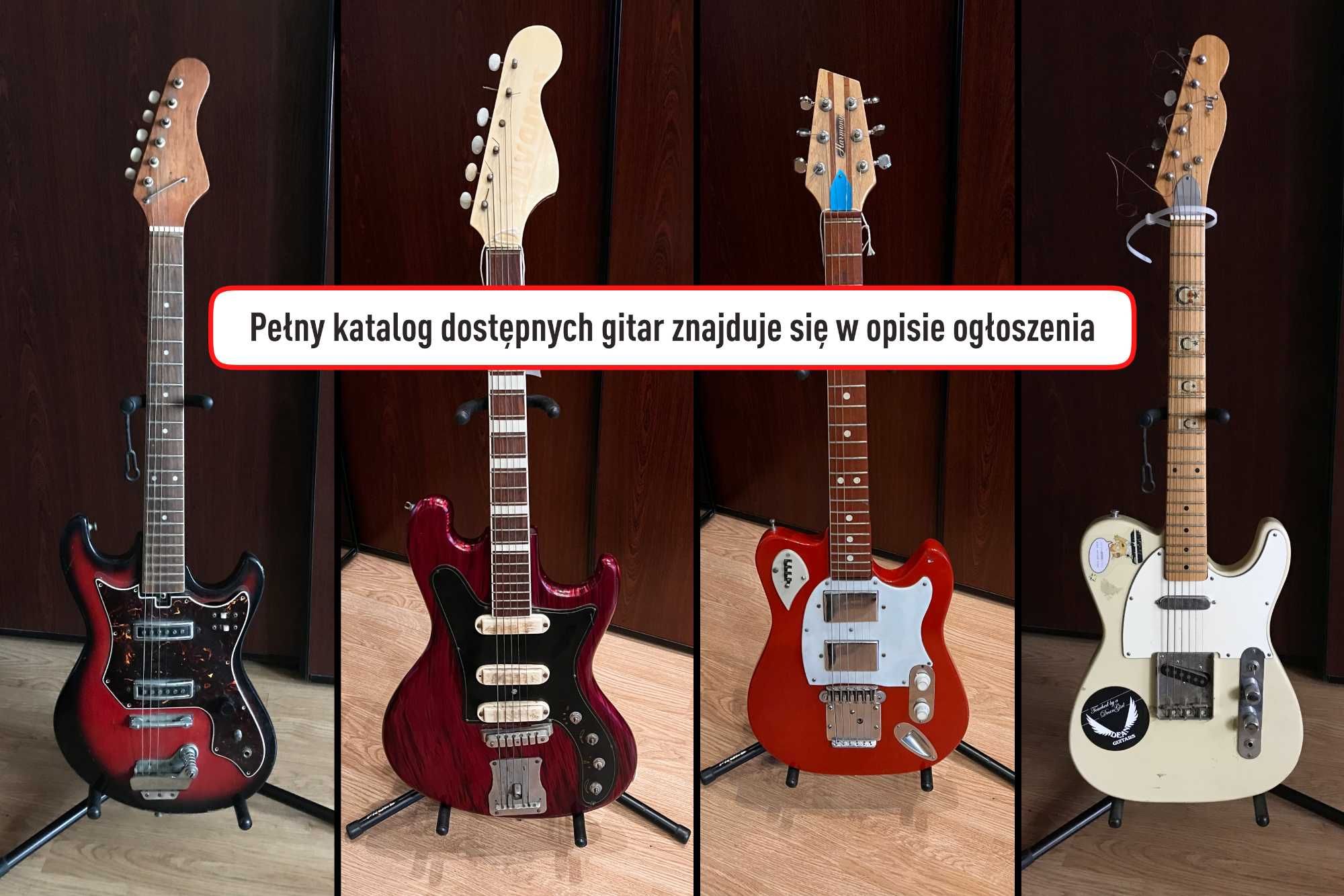 Prawie 100 GITAR – gitary elektryczne, basowe, klasyczne, akustyczne