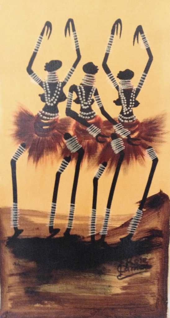 Arte Africana de Inspiração Masai - Pintura de Artista Queniana