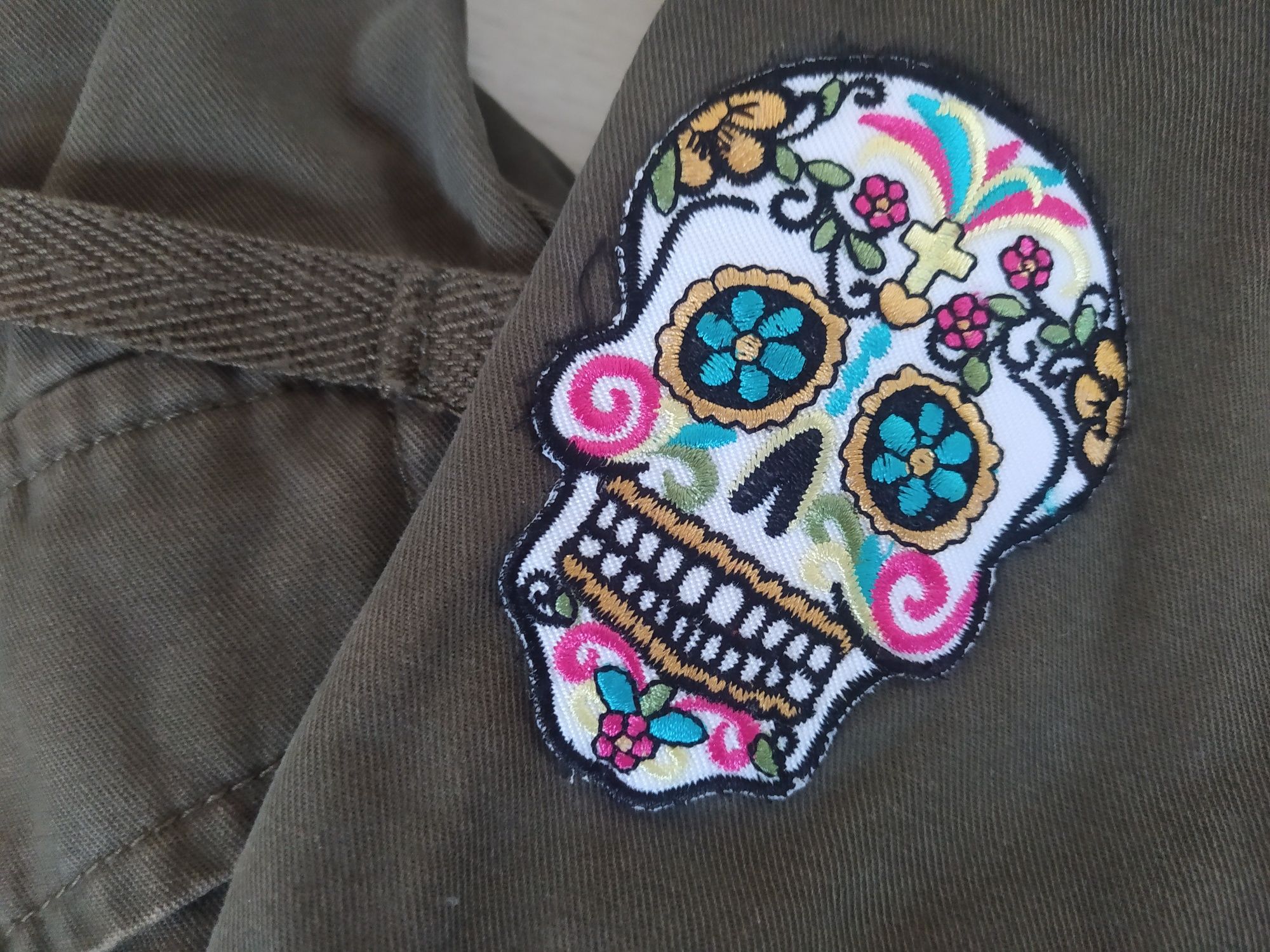 Parka kurtka militarna khaki bawełna r.38