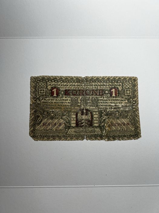 1 korona 1919 notgeld banknot