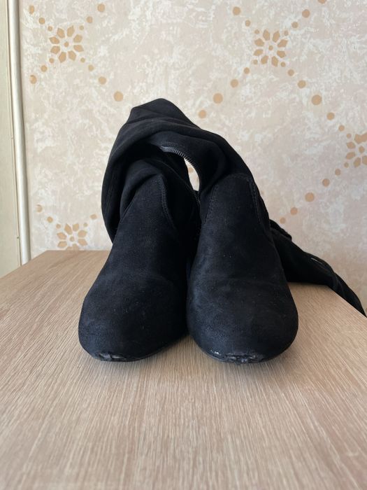 Боботи ботфорти чорні жіночі 37 розмір