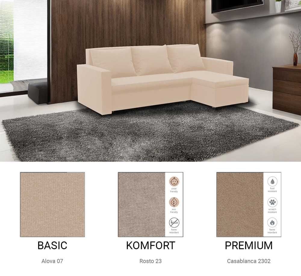 Narożnik z funkcją spania Loft / Różne kolory / Raty / SZYBKA DOSTAWA!