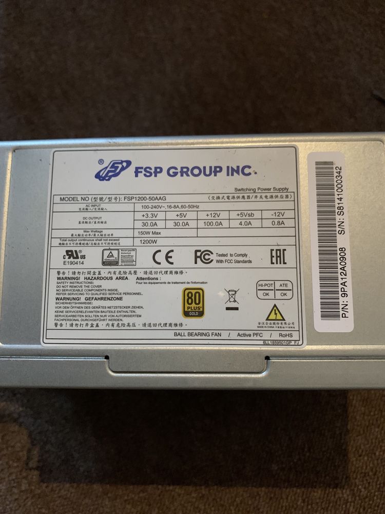 Блок живлення FSP 1200W (FSP1200-50AAG)