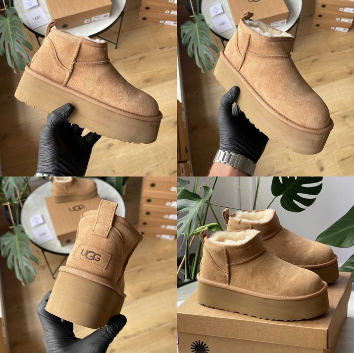 Женские сапоги UGG Classic Ultra Mini Platform Chestnut 36-41 Новинка!