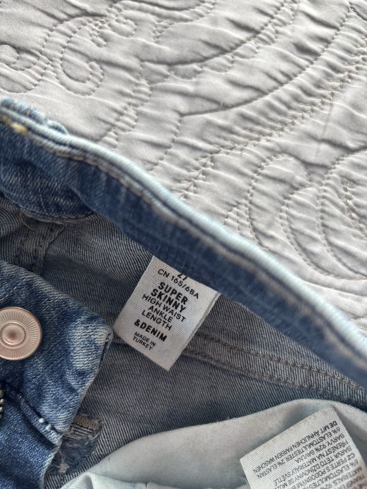 Jeansy damskie H&M niebieskie XS/S