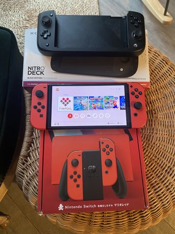 Nintendo Switch Oled CFW  Mario edycja + Nitrodeck