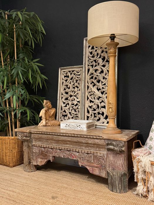 aparador, consola, altar, banco, banqueta, oriental, indiano, rustico