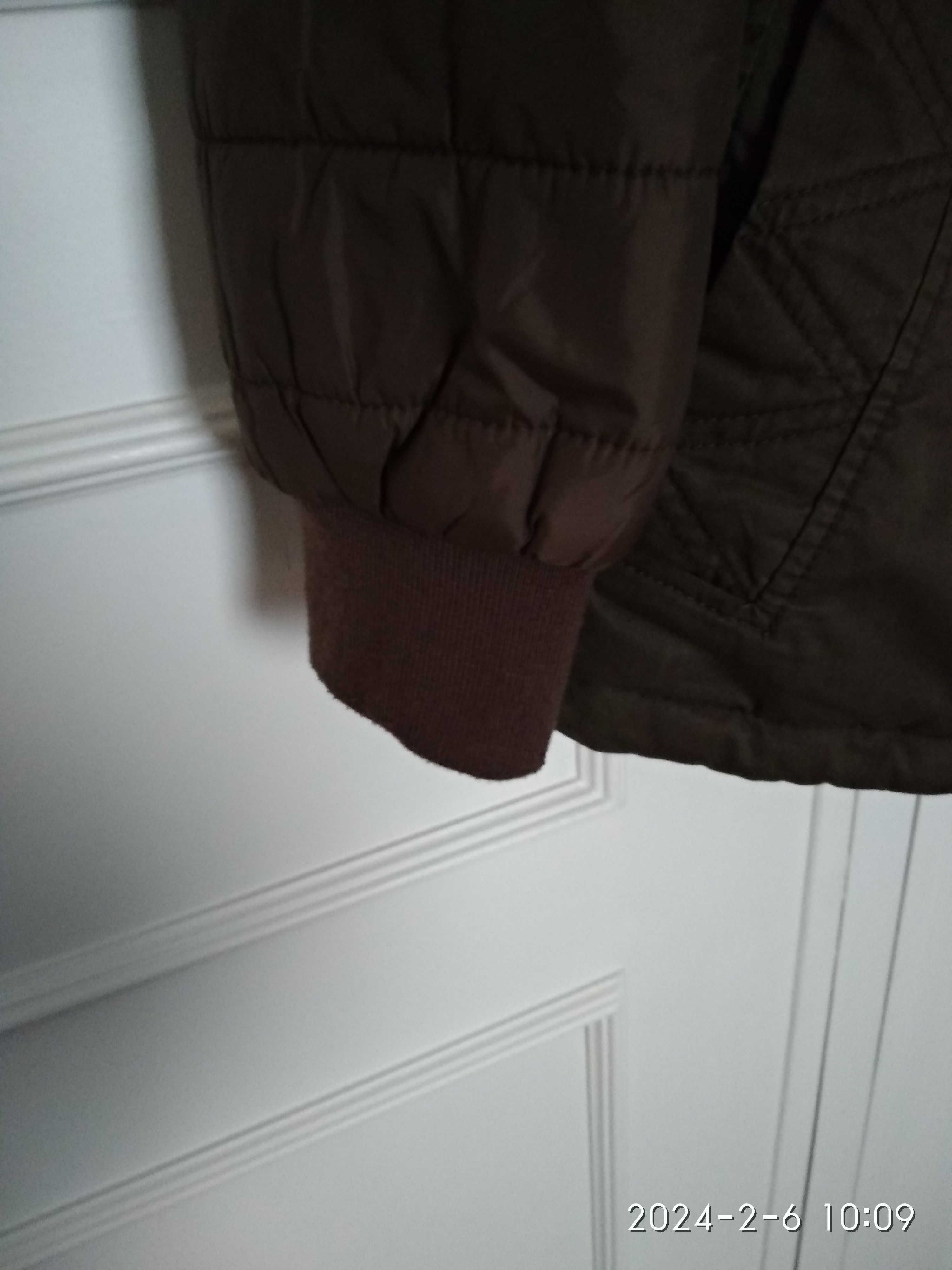 Parka senhora castanha com gorro e pêlo "ESPRIT"