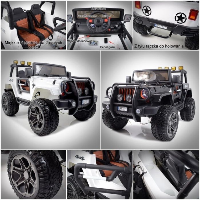 Dwuosobowe Auto Na Akumulator Jeep na akumulator Monster  4X4 1688