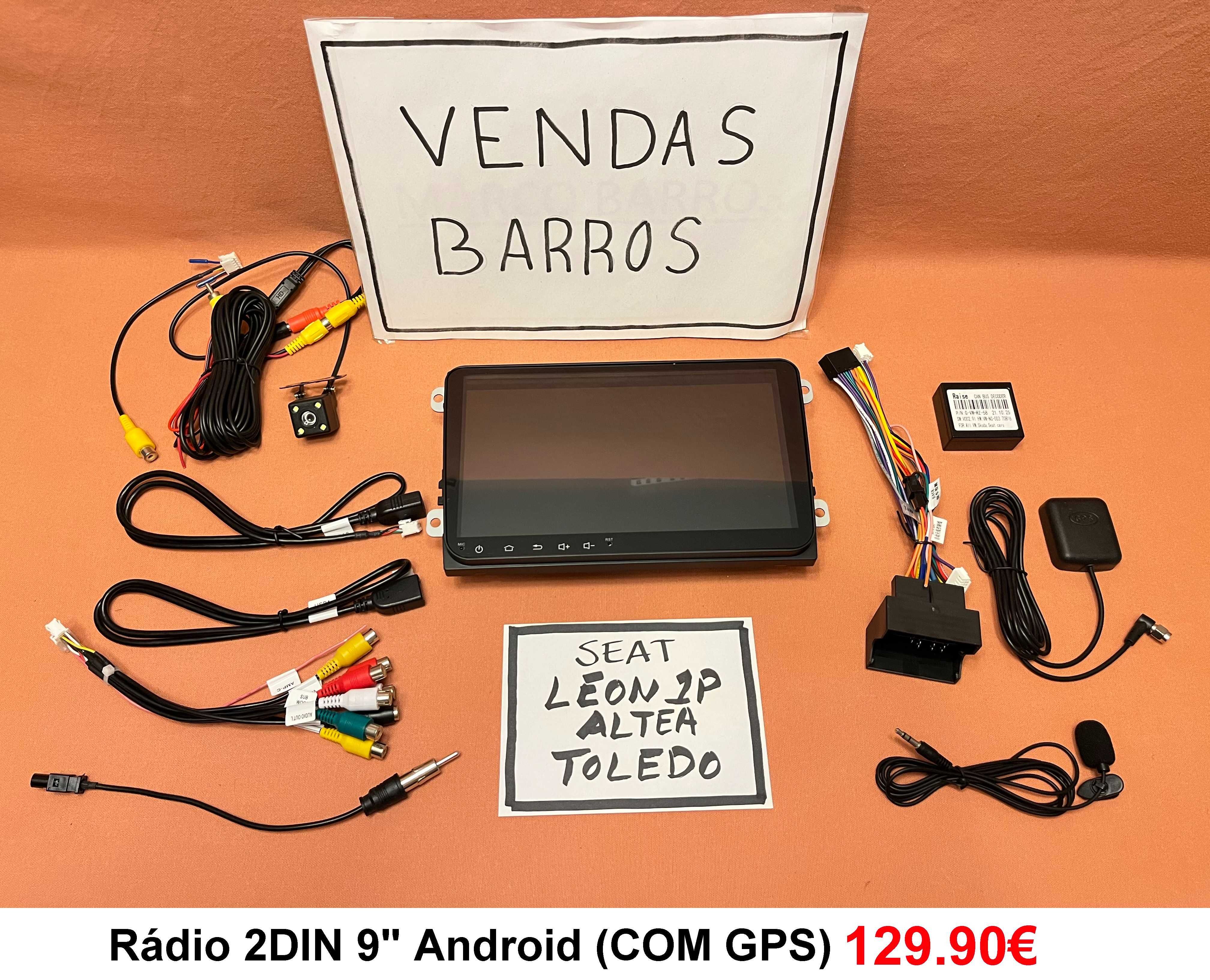 (NOVO) Rádio 2DIN 9" • SEAT Leon 1P • Toledo • Altea • Android 2+32GB