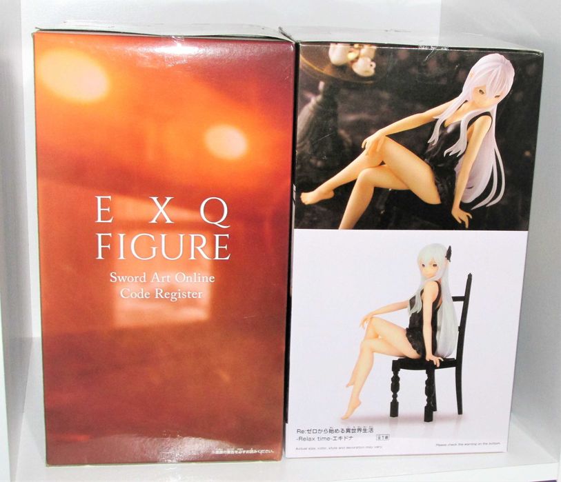 EXQ Sword Art Online + RelaxTime ReZero Banpresto Novas/Seladas