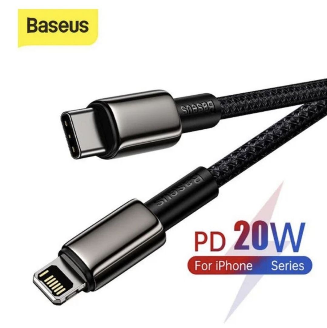 Кабель Baseus 20W Tungsten Lightning 1м/2м зарядка apple iphone ipad