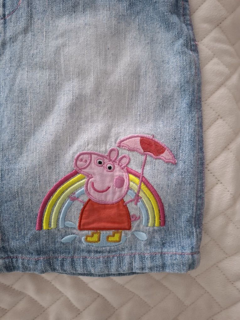 Dżinsowa jeansowa sukienka Peppa pig świnka Peppa 116