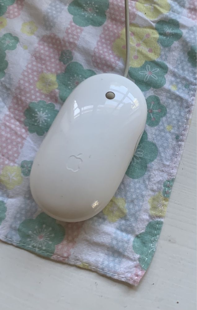 Rato Apple genuíno c/ fio Mighty Mouse 100% funcional