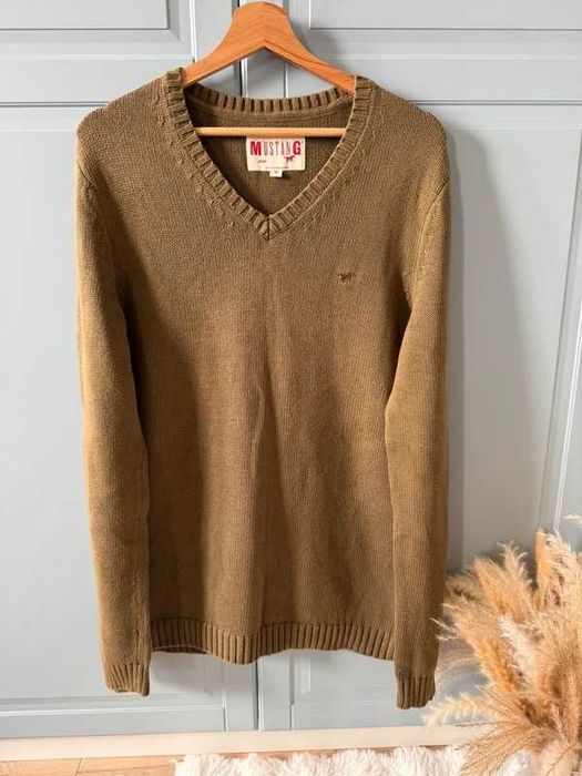 Bawełniany sweter mustang M dzianinowy Basic casual elegancki