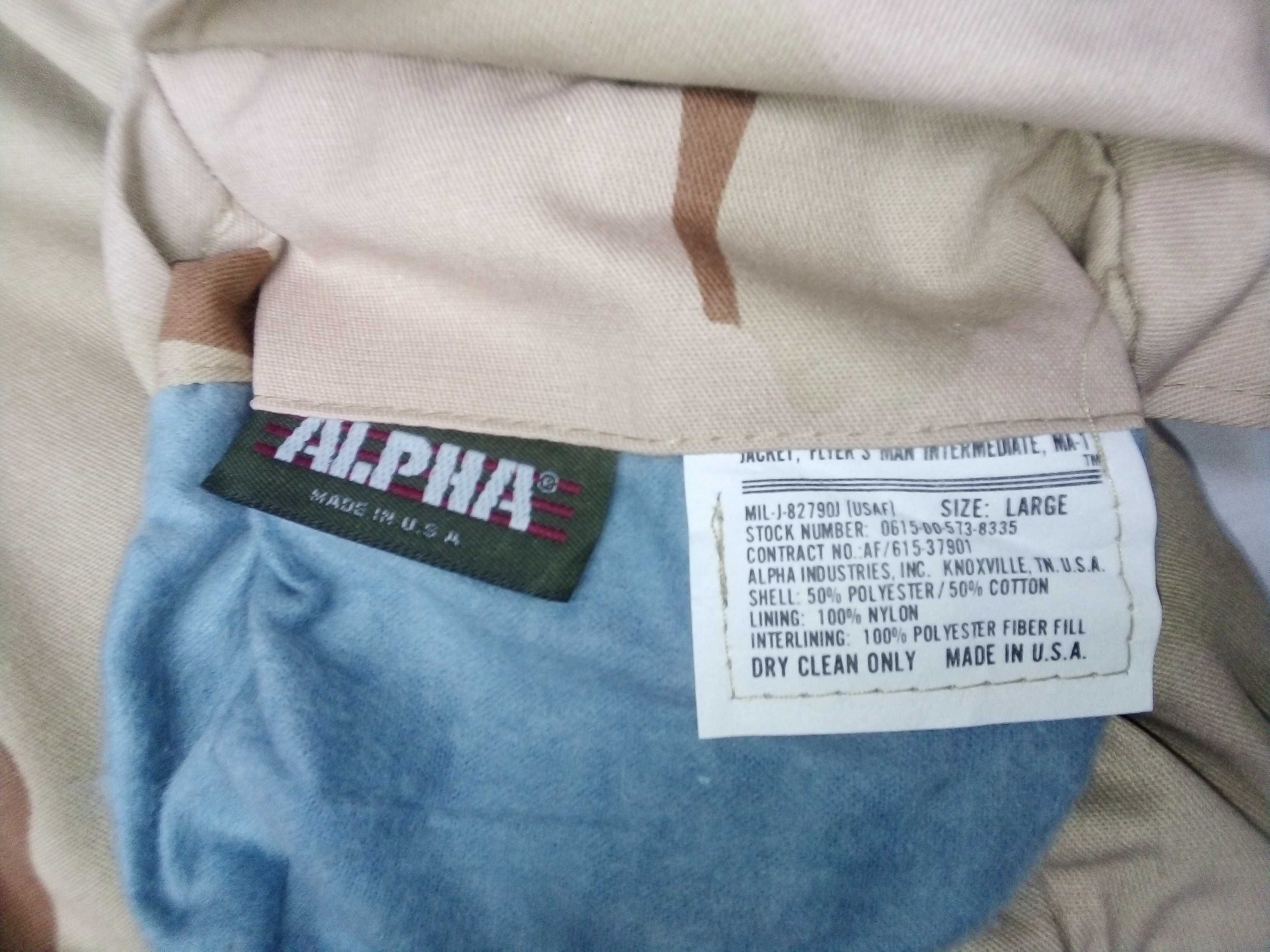 Kurtka alpha industries ma1,  made in USA