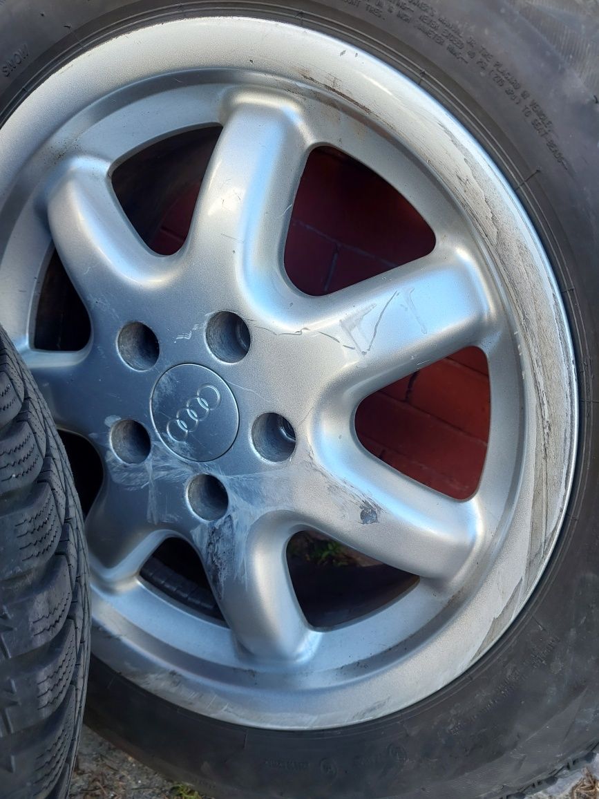 Alufelgi z oponami zimowymi audi vw