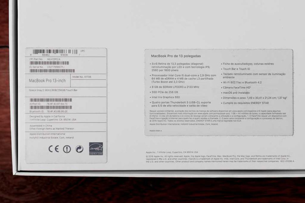 MacBook Pro 13,3” Touch Bar (2017 - A1706) - estado irrepreensivel