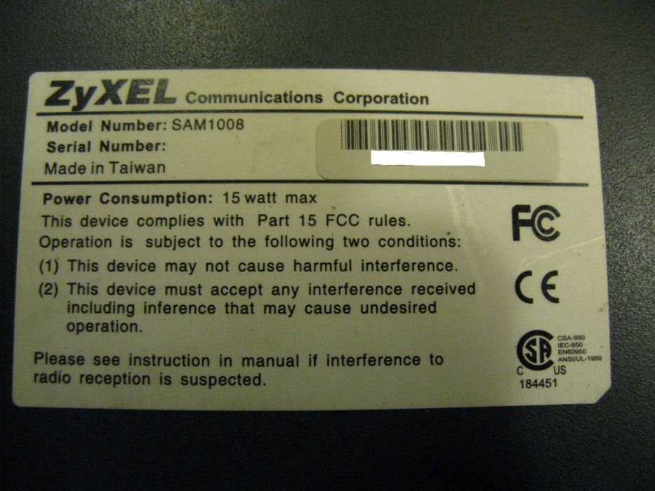 Zyxel SAM-1008 8-портовий модуль G.SHDSL до IES-1000