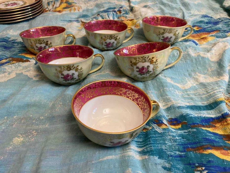 Чайный сервиз ГДР РОЗА FORTUNA EISENBERG (на 6 персон)