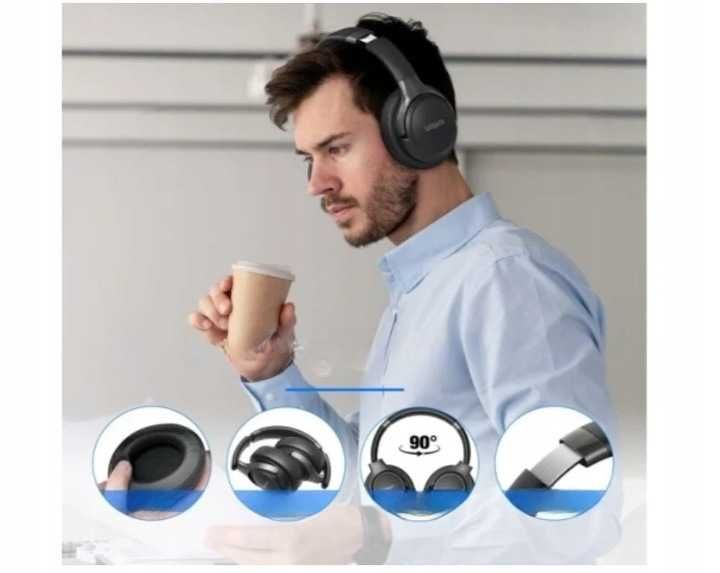 Słuchawki bezprzewodowe nauszne z mikrofonem Bluetooth Uliptz WH202A
