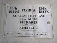 cartaz promocional rock português 70's Plutonicos Beatnicks Go Graal