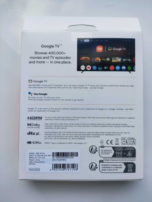 Xiaomi Mi TV Stick 4k Gen 2 (MDZ-33-AA), запакований