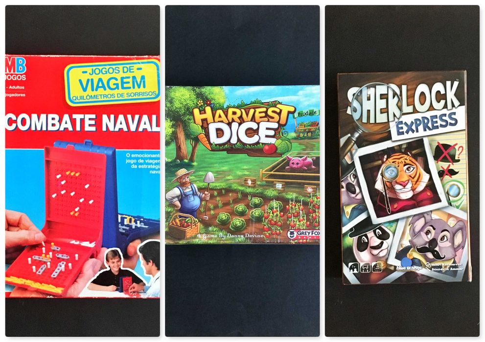 JOGO de Tabuleiro [6€ cada] Combate Naval Harvest Dice Sherlock