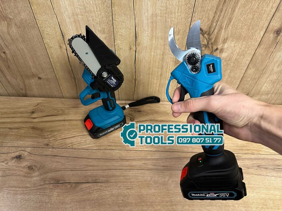 Садовый набор 2/1 Makita Секатор DMT50 + Мини пилка BCS36V Сучкорез 8А