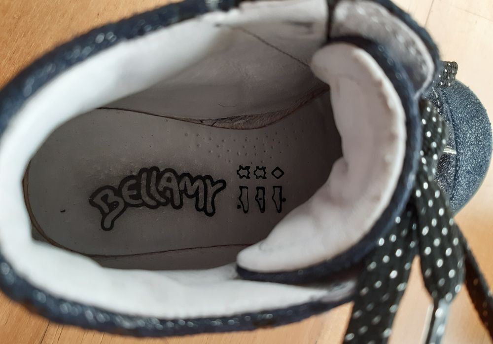 Bota menina azul em pele, tamanho 25