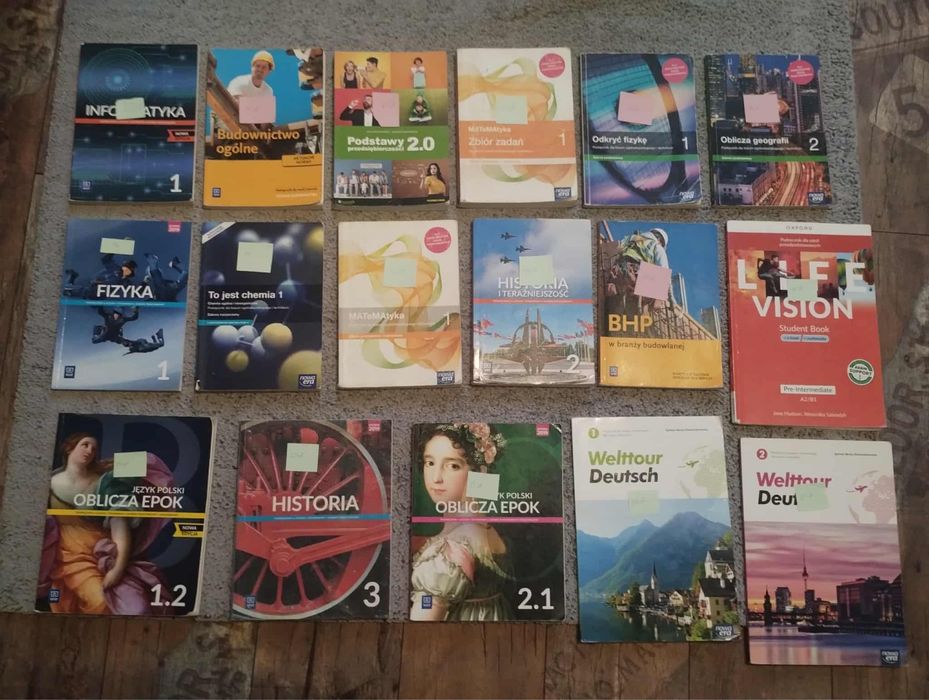 Książki do technikum i liceum 1,2,3