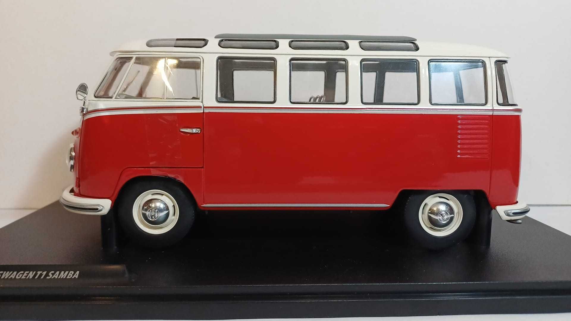 1/18 VW T1 pão de forma Samba - Solido
