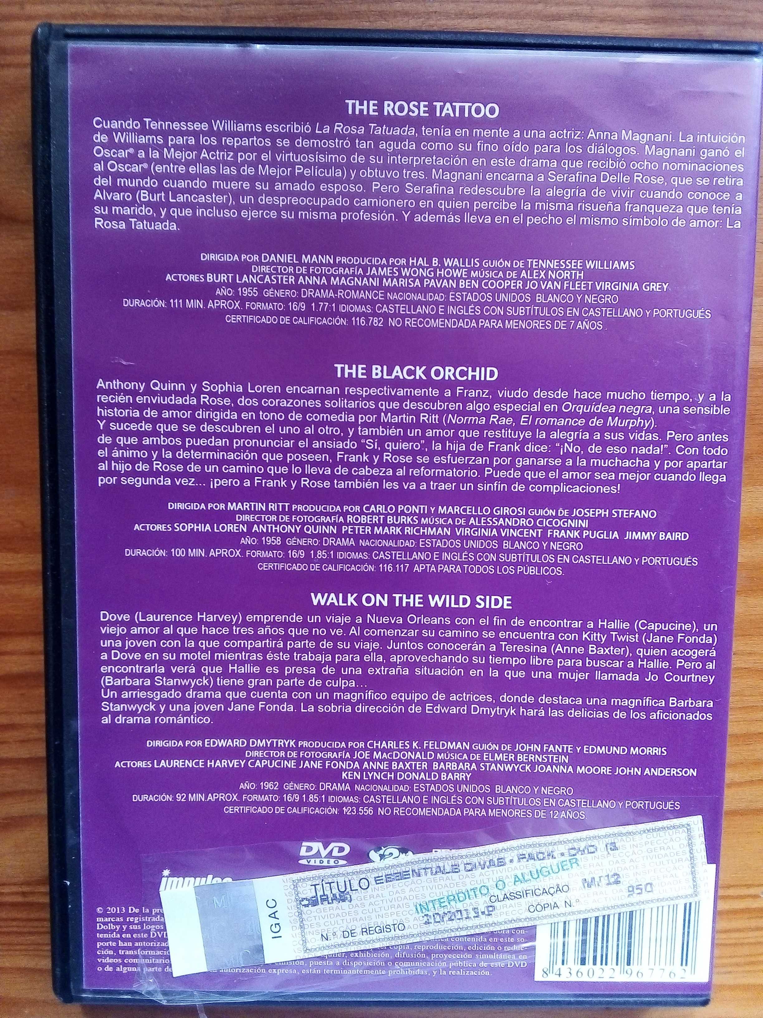 Rosa Tatuada, Orquídea Negra, Restos de Um Pecado Box 3DVD Divas