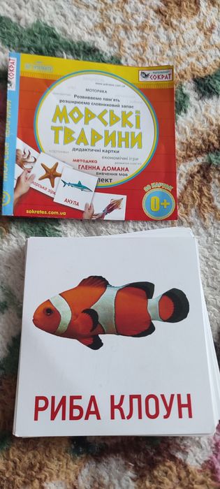 Розвиваючі картки - морські тварини