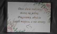 Tablica weselna powitalna