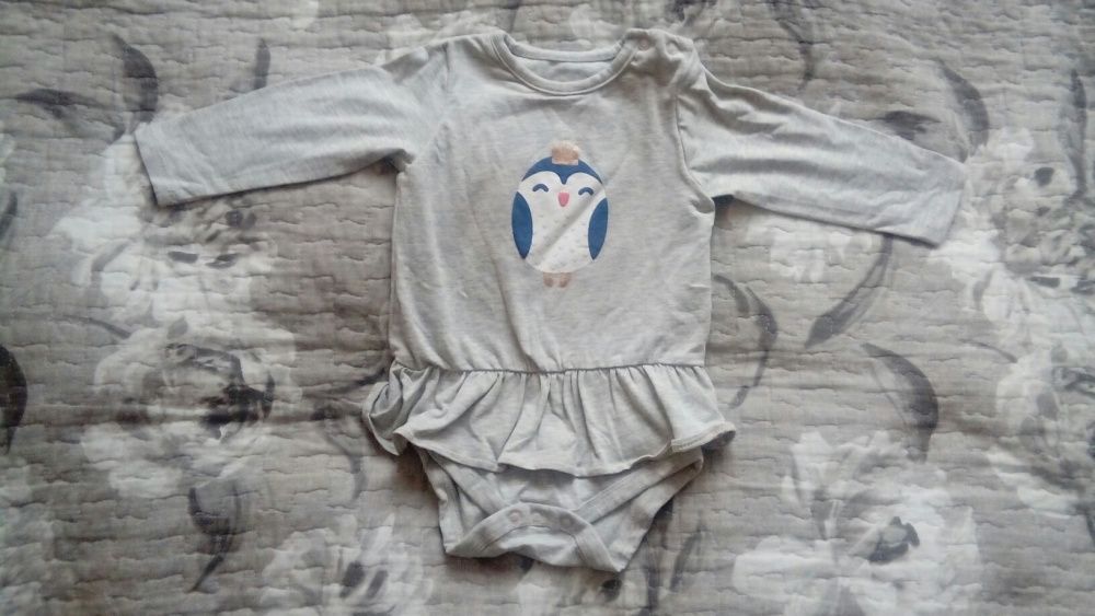 7 body z długim rękawem rozmiar 68 zima renifer Minnie Smyk Pepco