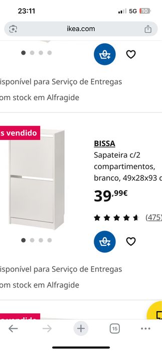 Sapateira ikea branca