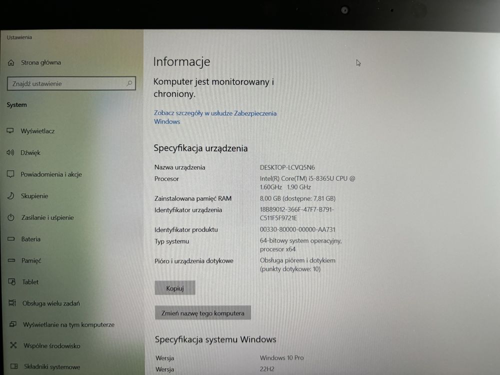 Laptop 2w1 HP EliteBook  1030 X360 G4 i5-8365U