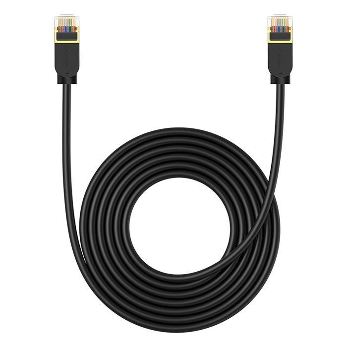 Baseus szybki kabel sieciowy RJ45 cat. 7 10Gbps 5m cienki czarny