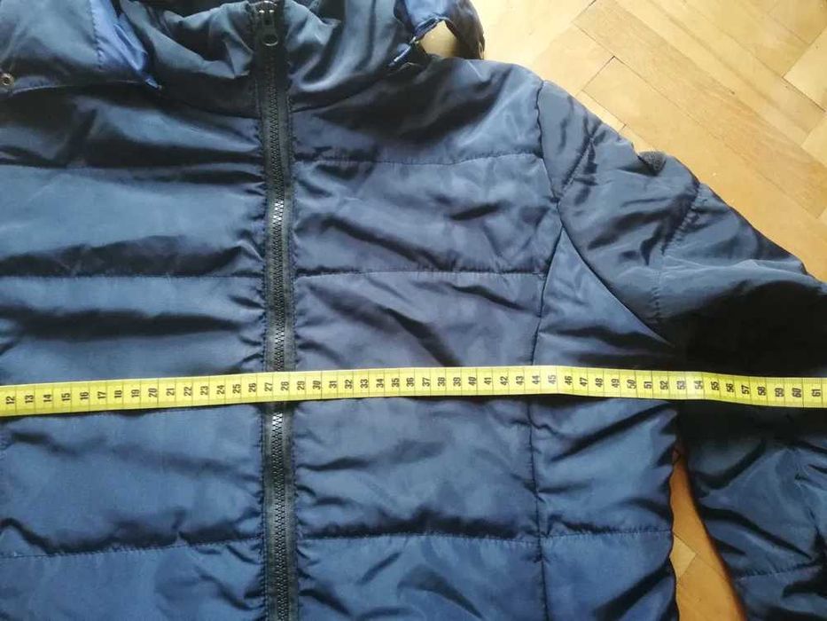 Kurtka zimowa z kapturem , rozm L, granatowa