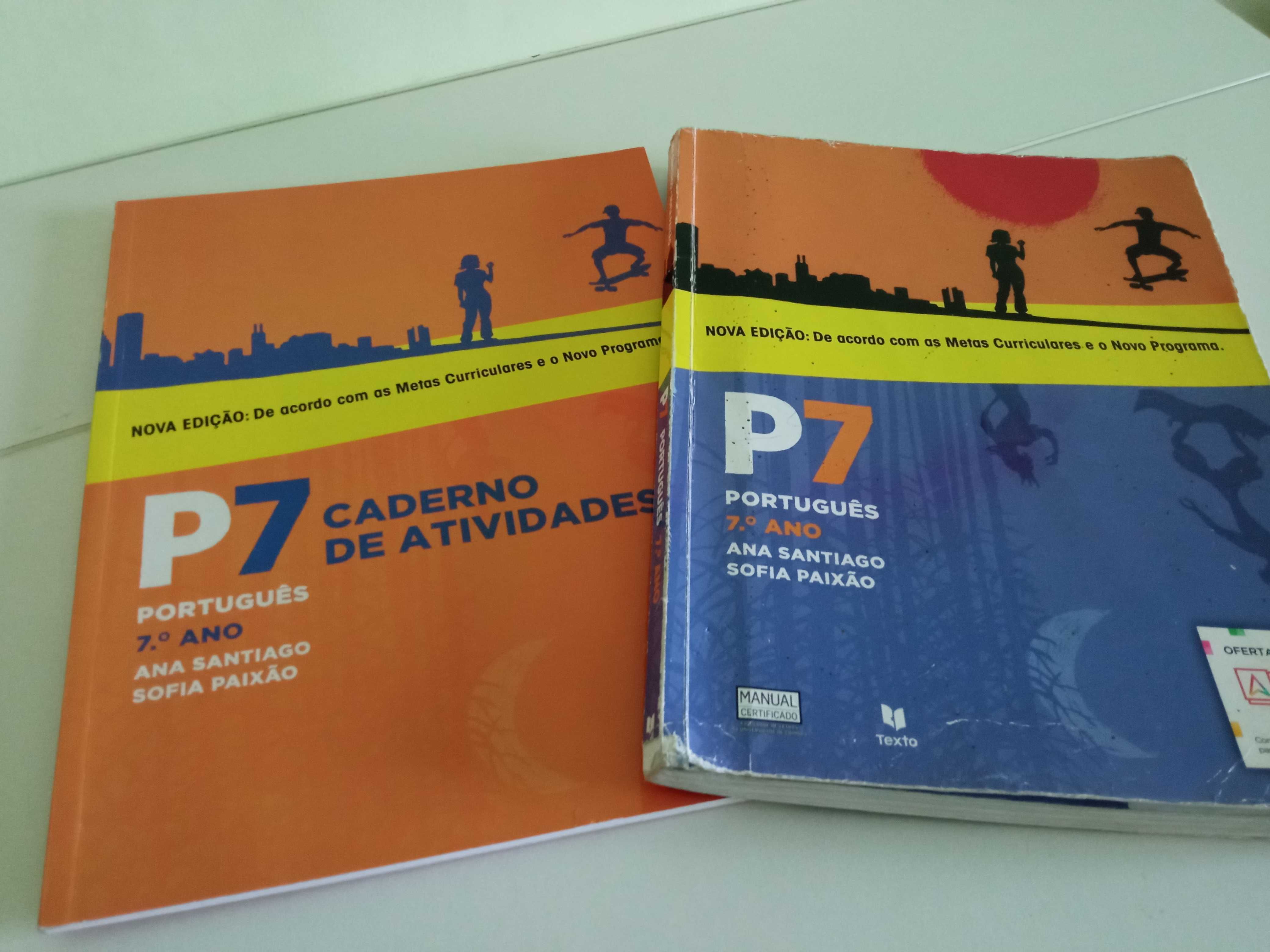 Livros escolares 7º ano - 10€ cada disciplina, 35€ o conjunto