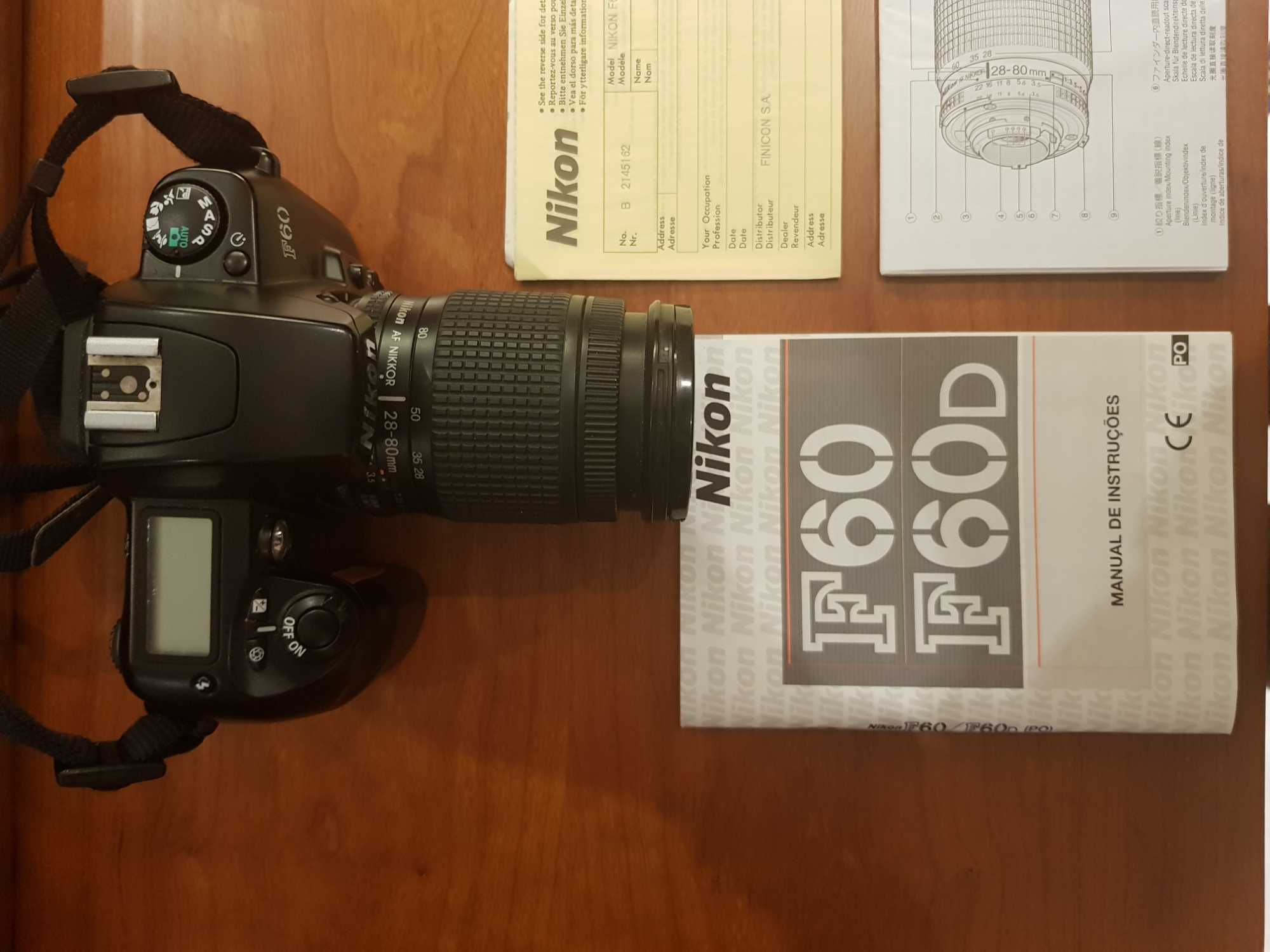 NIKON F60 com lente 28/80