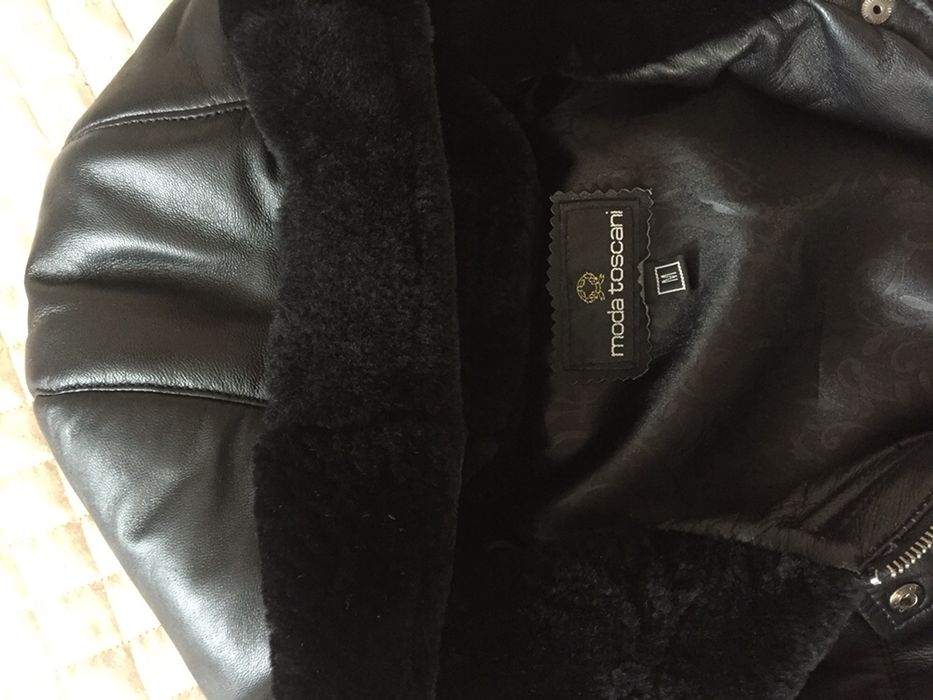 Тёплая кожаная куртка
