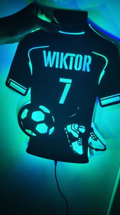 Lamka led piłka nożna, koszulka Wiktor 7
