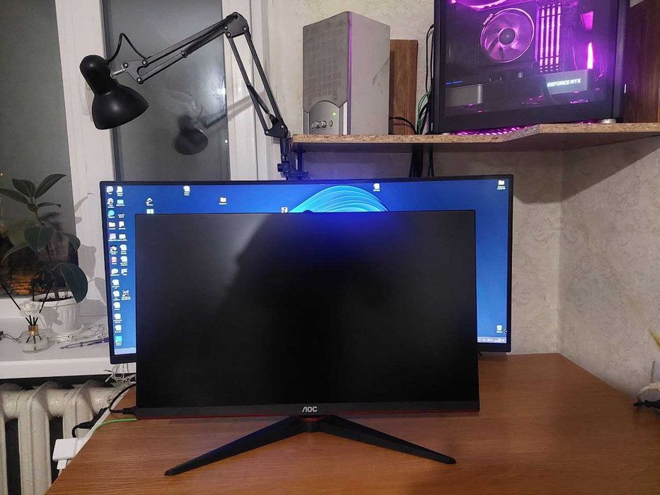 Монітор 24" AOC Q24G2A IPS QHD (2K) / 165Hz / 1ms