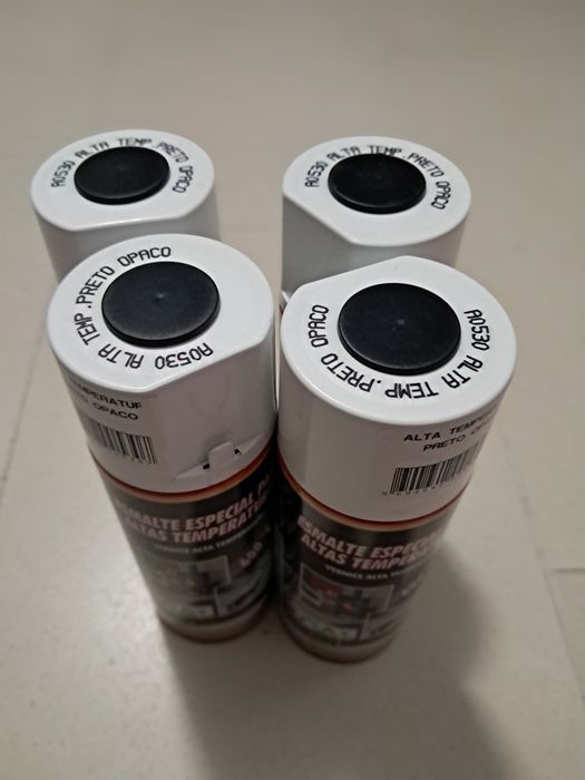 Spray , esmalte cor preto. Allta temperatura