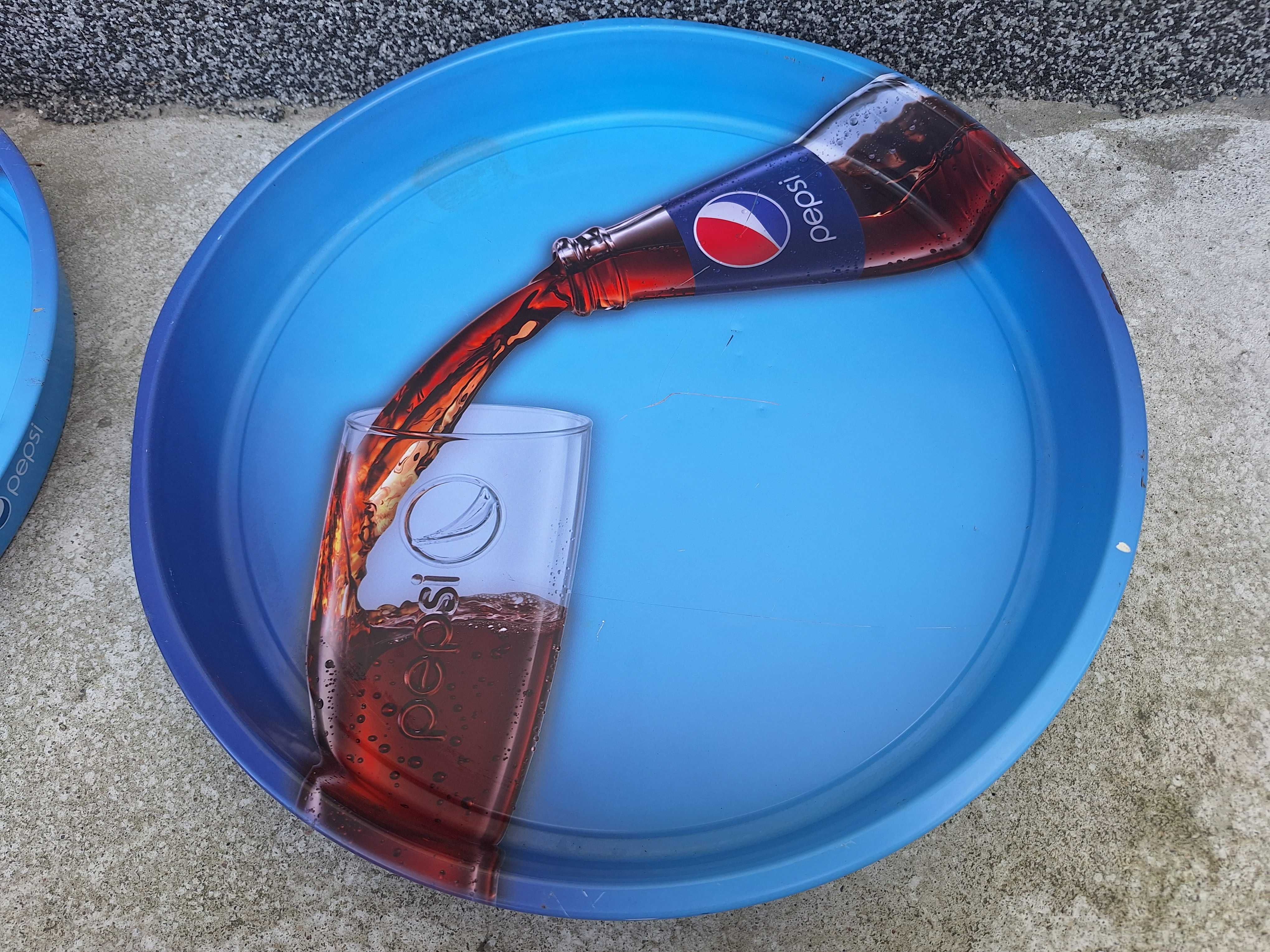 Tace Pepsi Cola barowe do baru metalowe taca tacka x4 zestaw