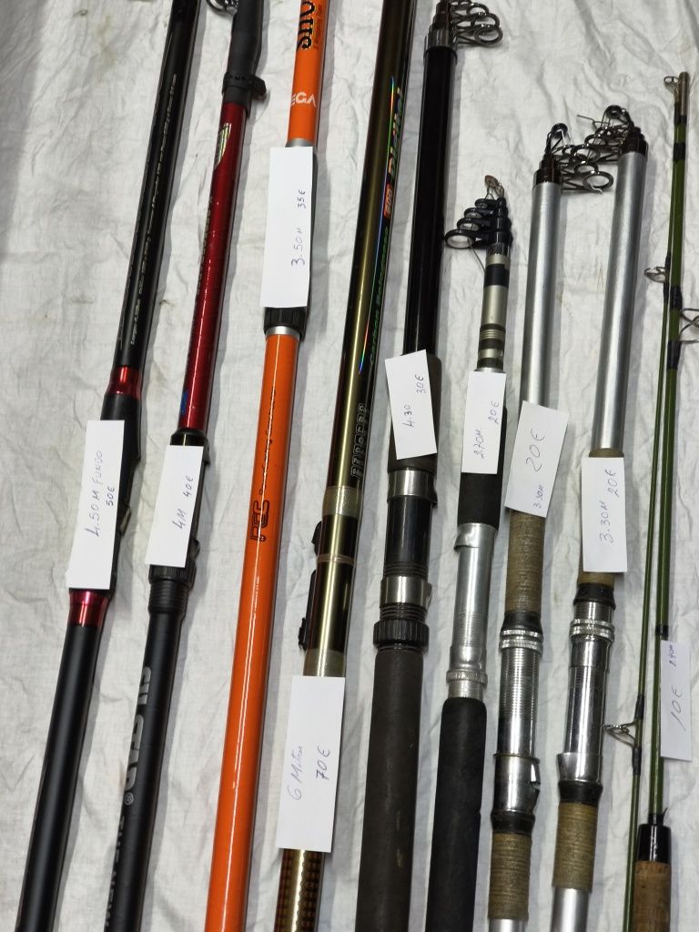 Vendo estas canas de pesca vários tamanhos e vários preços