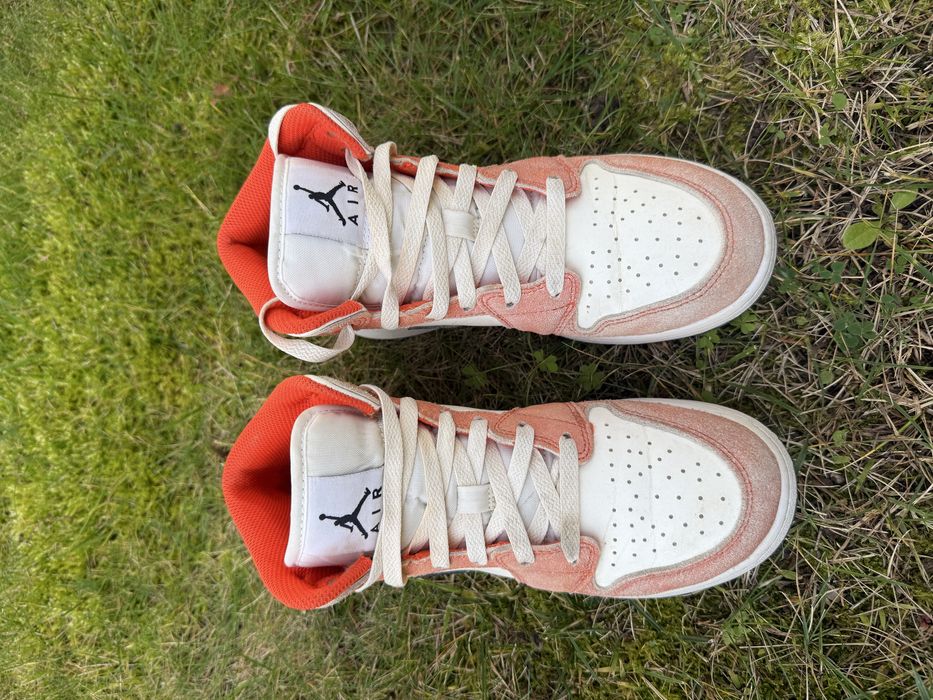 Jordan 1 Mid Team Orange GS Tamanho 37,5