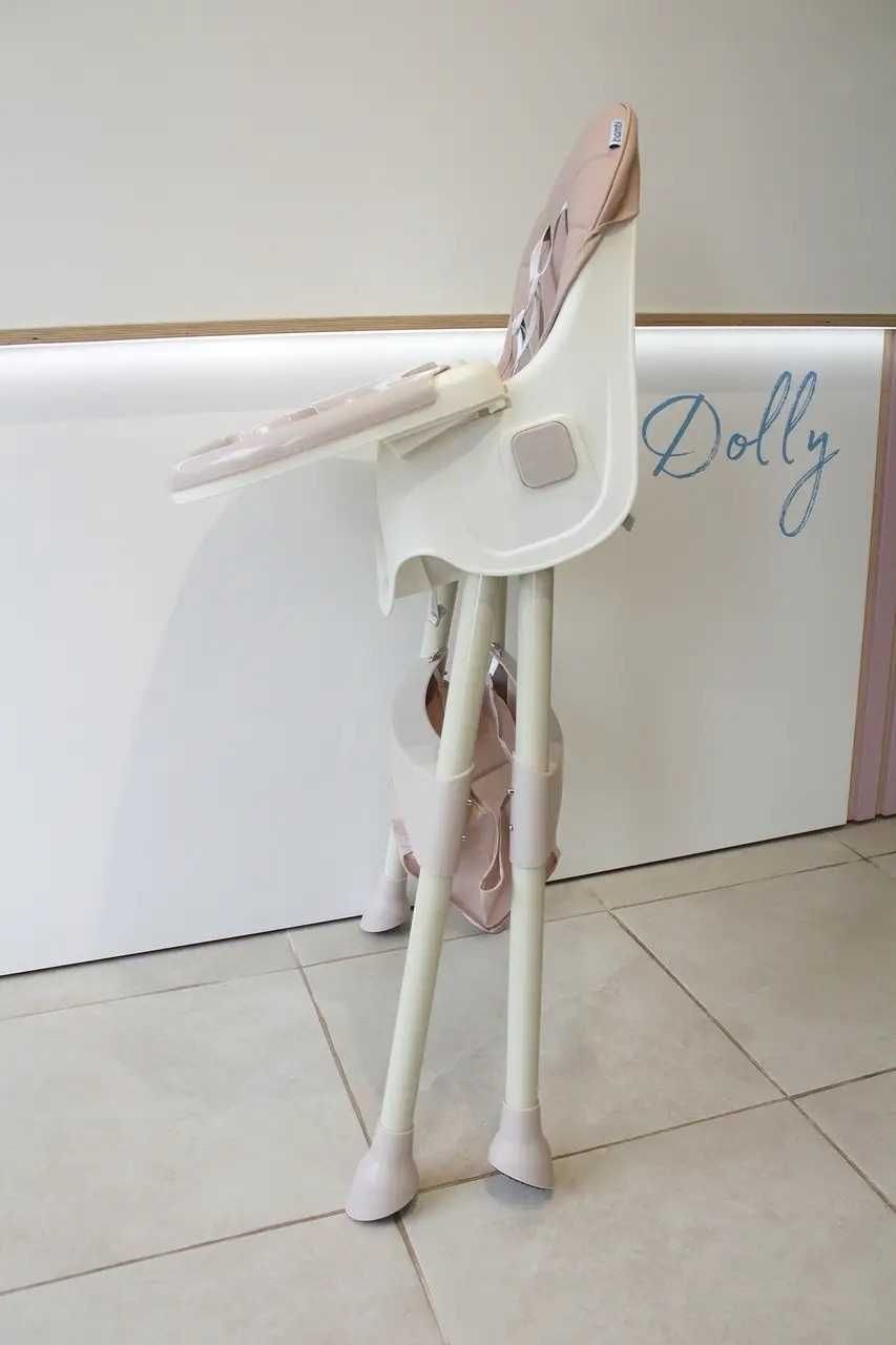 преміальний рожевий стілець для годування з кошиком портативний